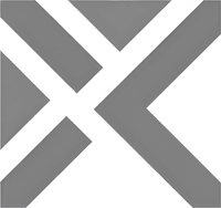 Минималистичный абстрактный логотип компании Meidoteam в серых тонах на белом фоне